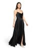 Vera Mont Abendkleid mit Wasserfallausschnitt in Schwarz