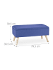 relaxdays Sitzbank in Blau - (B)79,5x (H)39,5 x (T)39,5 cm