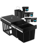 tectake Abfallsammler Ashlyn 35 x 48 x 35 cm, schwarz