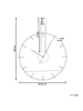 Beliani Wanduhr TAUGON in Schwarz/Braun - (W) 60 x (H) 80 x (L) 4 cm