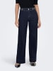 ONLY Jeans mit weitem Bein in Dark Blue Denim