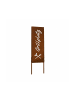 relaxdays Edelrost-Gartendeko "Grillplatz" in Braun - 85 x 28 cm