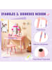 COSTWAY 2 in 1 Schminktisch Kinder Set in Rosa