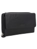 mano Donna Aurona Geldbörse RFID Leder 18 cm schwarz