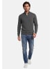 U.S. Polo Assn. Stehkragenpullover USKnooxx – Herren Half-Zip Strickpullover in Anthrazit Meliert-Rot