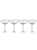 Butlers Butlers Champagnerschale SMERALDA 4er-Set in Durchscheinend