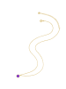 Glanzstücke München Halskette Sterling Silber Amethyst in gelbgold