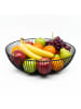 relaxdays Obstschale in Schwarz - (H)8 x Ø 28 cm