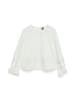 Vero Moda Detail LS Top WVN Bluse in Snow White