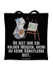Mr. & Mrs. Panda Shopping Tasche Künstlerin Herz mit Spruch in Schwarz