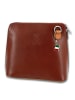 Florence Leder Umhängetasche, Schultertasche Florence Tasche braun, dunkelbraun ca. 17cm