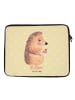 Mr. & Mrs. Panda Laptop Tasche Igel Kuchenstück ohne Spruch in Gelb Pastell