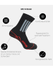 normani 2 Paar Allround-Sportsocken mit X-Static in Schwarz/Grau/Rot