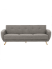 58 aufm Kessel SOFA 3-Sitzer mit Bettfunktion Kazdoia Flachgewebe grau