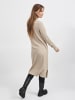 Vila Langarm Midi Strickkleid Loose Fit Pullover Dress VIRIL in Beige