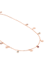 Luxenter Metal alloy necklace with cubic zirconia, finished in 18k rose gold  Naru