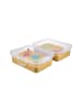 relaxdays 2x Sandkasten in Transparent - (B)38 x (H)8 x (T)25 cm