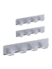 relaxdays 6x Hakenleiste in Silber - (B)16 cm