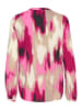 Kaffe Langarm-Bluse KAbeathe in Pink Abstract Print