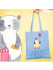 Mr. & Mrs. Panda Jutebeutel Turnen Trainerin mit Spruch in Sky Blue