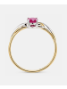 Diamant L'éternel Ring, mit Rubin, 375 Gelbgold