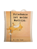 Mr. & Mrs. Panda Jutetasche Fuchs PoledanZeichen Design mit Spruch in Weiß