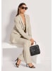 MADELEINE Floraler Jersey-Blazer in langer Form in kiesel