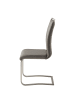 home24 home24 Freischwinger (2er Set) - Grau - Kunstleder & Edelstahl - 42.0 x 102.0 x 56.0 cm in Grau