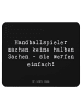 Mr. & Mrs. Panda Mauspad Spruch Handball Wurf mit Spruch in Schwarz