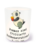 Mr. & Mrs. Panda Windlicht Panda beflügelt Pommes mit Spruch in Transparent