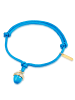 Eastside NY Armband Edelstahl gelbgold Textil (blau) Preciosa weiß Glas blau in blau