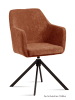 58 aufm Kessel ARMLEHNSTUHL drehbar (2er-Set) Denice 57x87x60 Schwarz/Cognac