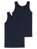 Schiesser Unterhemd / Tanktop Teens Boys 95/5 Organic Cotton in Nachtblau