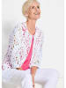 GOLDNER Weiße Jacke mit Blätterdessin in weiß