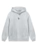 F4NT4STIC Hoodie Handdrawn Flower Pink Bestickt in grau meliert