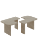 CALICOSY 2er-Set Couchtische ADEL  in Travertin - (W) 90  x (H) 35  x (L) 45  cm