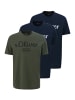 S. Oliver T-Shirt Basic in Blau / grün