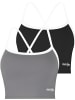 Circle Five Sporttop Doppelpack in Schwarz/Anthrazit