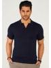 behype Poloshirt KP-100 Knit Polo in Dunkelblau