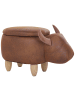 Beliani Tierhocker COW in Braun - (W) 60 x (H) 35 x (L) 32 cm
