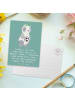 Mr. & Mrs. Panda Postkarte Fußball Bayern mit Spruch in Meeresbrise