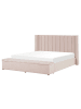 Beliani Doppelbett NOYERS in Rosa - (W) 190 x (H) 132 x (L) 247 cm