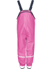 Playshoes Kinder Regenhose "Fleece-Trägerhose" in Rosa