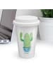 Mr. & Mrs. Panda ToGo Kaffeebecher Kaktus Happy ohne Spruch in Weiß