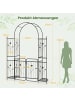 COSTWAY Rosenbogen mit Tür 163x50x220cm in Schwarz