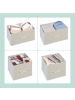relaxdays Kommode in Beige/ Weiß - (B)100 x (H)85 x (T)30,5 cm