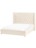 Beliani Doppelbett LUBBON in Weiß - (W) 190 x (H) 144 x (L) 217 cm
