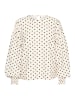 Kaffe Langarm-Bluse KAoscarna Regular fit in Chalk/Black Dot