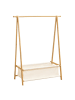 relaxdays Kinder-Kleiderständer in Natur/ Weiß - (B)66 x (H)106 x (T)36 cm