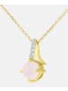 Diamant L'éternel Halskette mit Anhänger aus 375 Gelbgold mit Diamant mit Opal gedreht